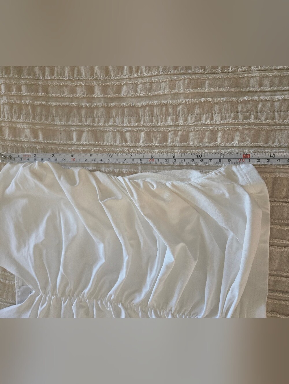 Anthropologie Mauve Ruched Halter Tank | White | Size M - Picture 6 of 8